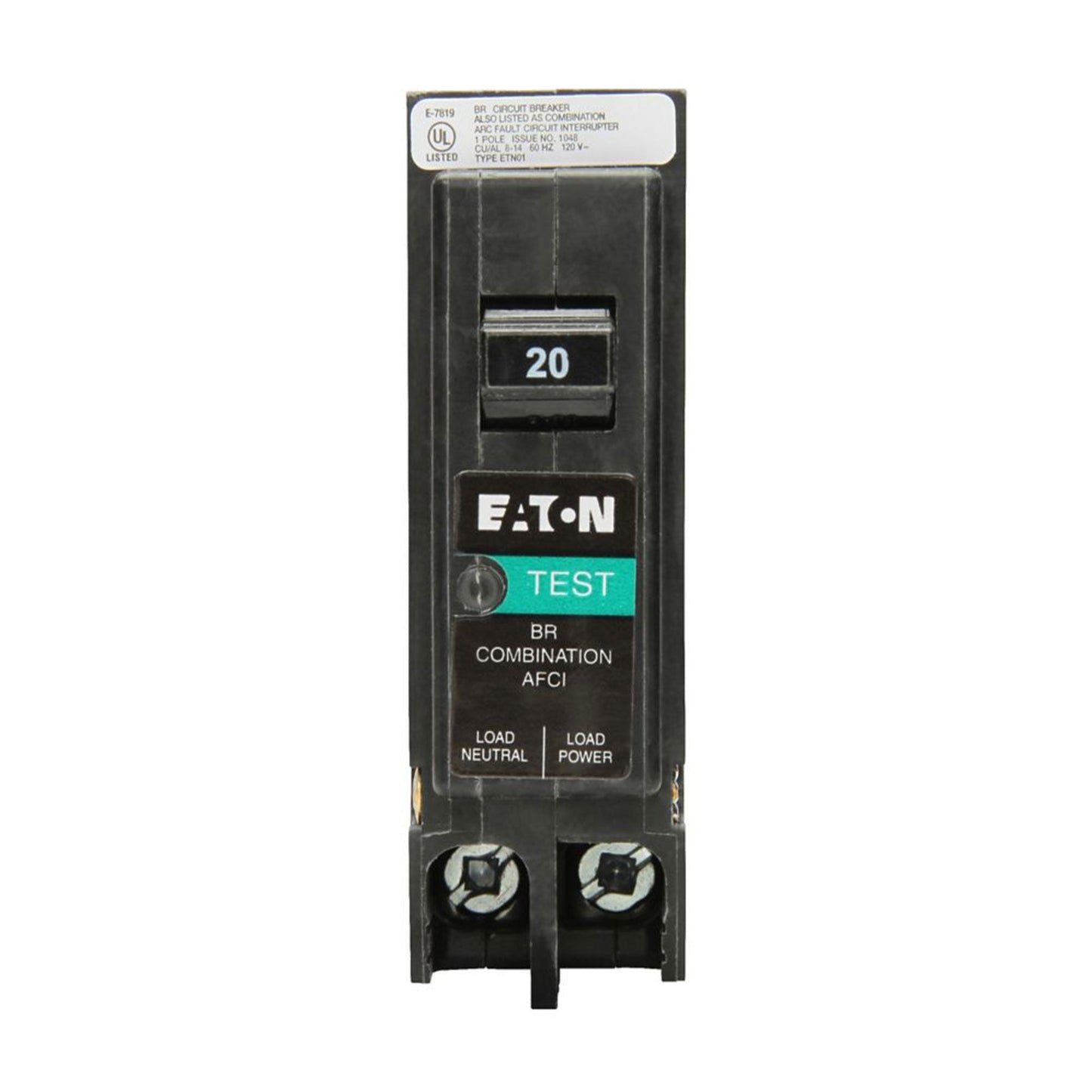 Eaton Circuit Breaker, AFCI, 15 Amp, Arc Fault Protection, Single Pole, Type BR