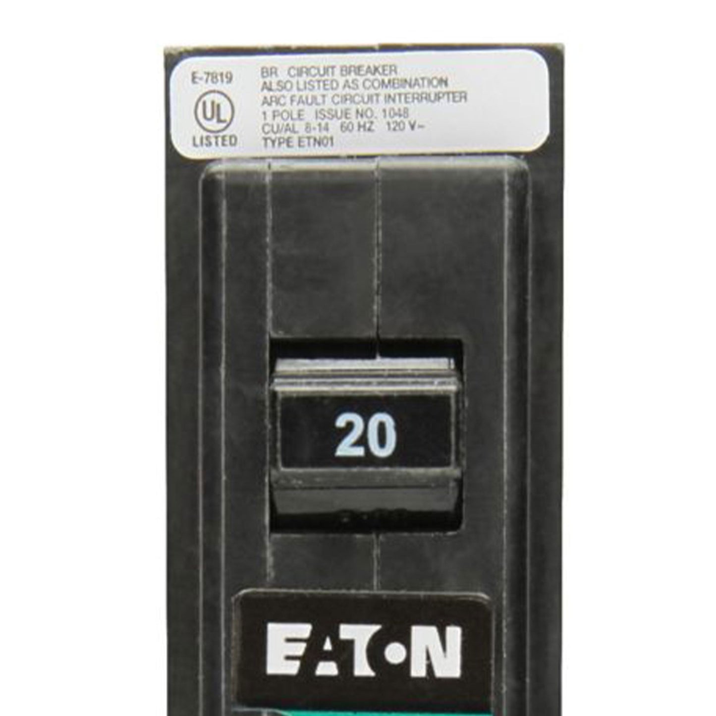 Eaton Circuit Breaker, AFCI, 15 Amp, Arc Fault Protection, Single Pole, Type BR
