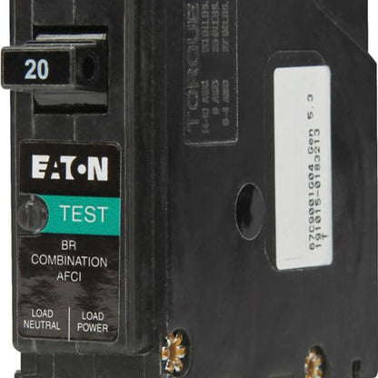 Eaton Circuit Breaker, AFCI, 15 Amp, Arc Fault Protection, Single Pole, Type BR