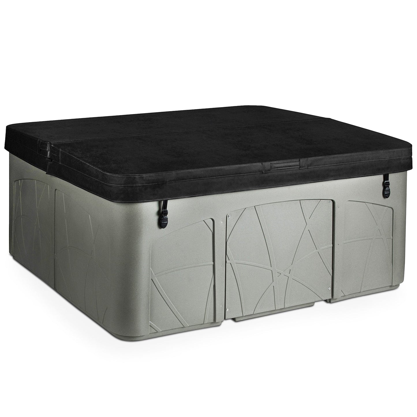 Lifesmart Spas 5 Person Plug and Play 28 Jet LED Outdoor Hot Tub, LS350DX, Taupe