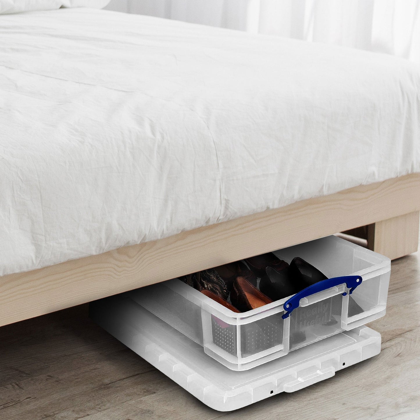 Really Useful Box 33L Storage Container w/Snap Lid & Clip Lock Handle, 4 Pack