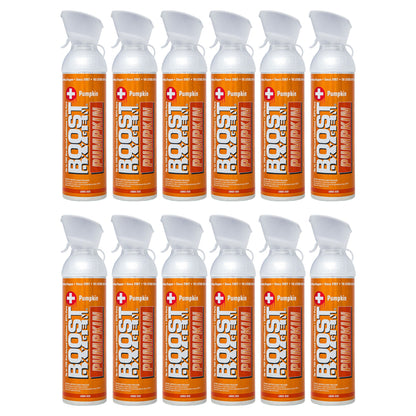 Boost Oxygen Large Pumpkin Spice Aroma 10L Canister Respiratory Support, 12 Pack