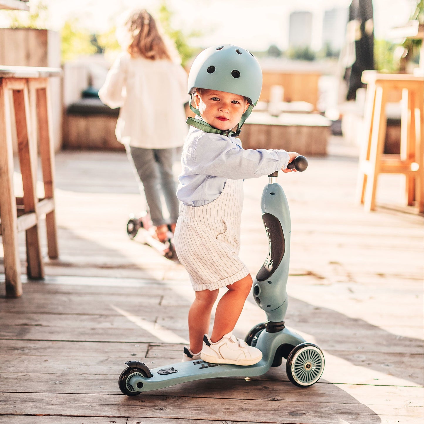 Scoot & Ride 2-in-1 Ride-On & Stand Kids Scooter, Ages 1-5, Highwaykick 1, Steel