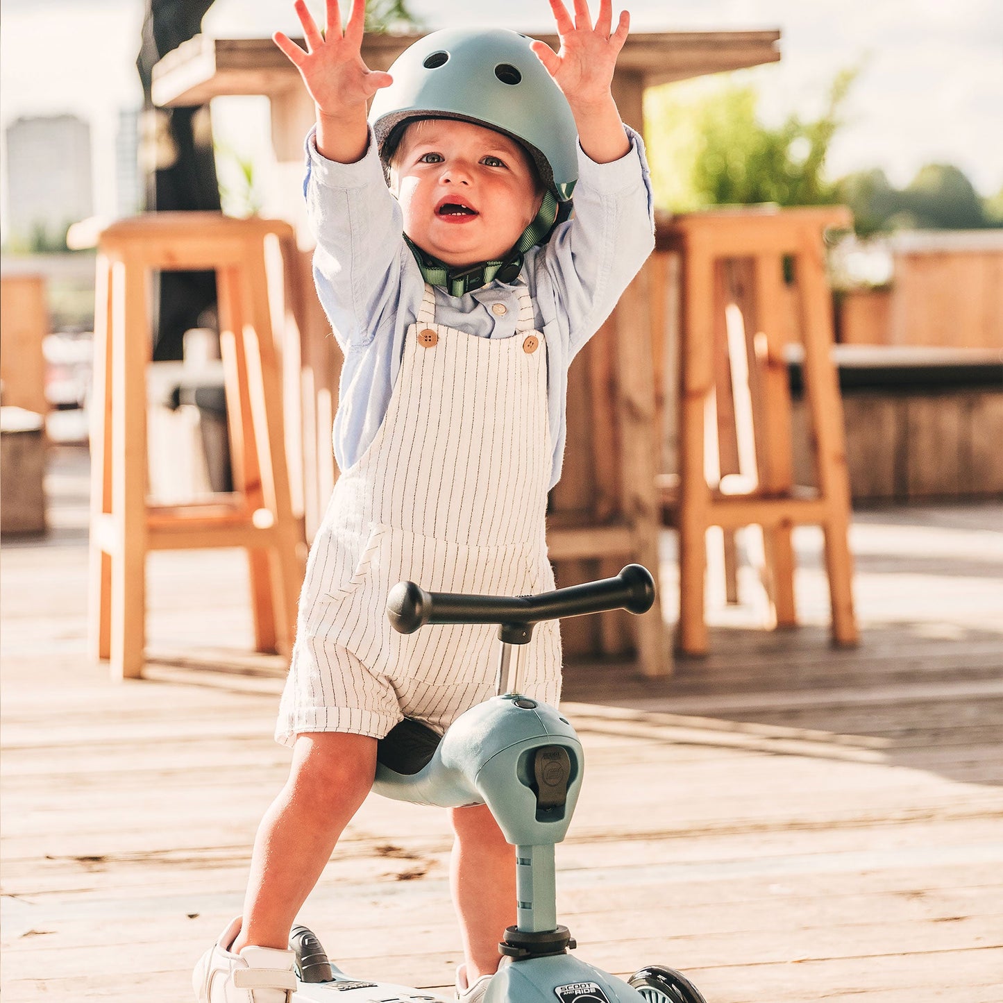 Scoot & Ride 2-in-1 Ride-On & Stand Kids Scooter, Ages 1-5, Highwaykick 1, Steel