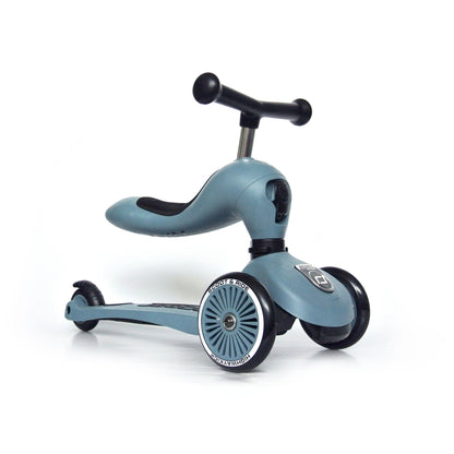 Scoot & Ride 2-in-1 Ride-On & Stand Kids Scooter, Ages 1-5, Highwaykick 1, Steel