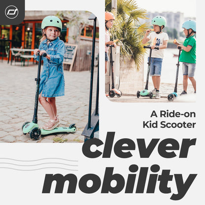 Scoot & Ride Stand-up Push Scooter for Children Ages 3-6, Highwaykick 3, Kiwi