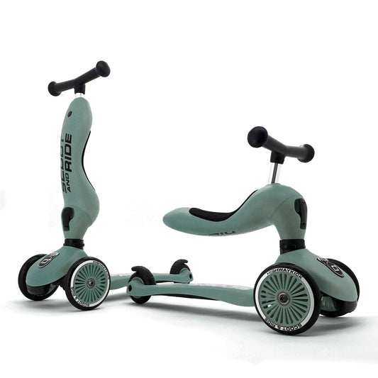 Scoot & Ride 2-in-1 Ride-On & Stand Scooter, Ages 1-5, Highwaykick 1, Forest