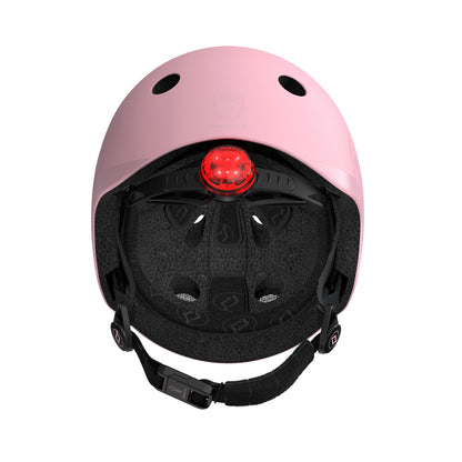 Scoot & Ride Toddler Kids Bike and Scooter Helmet with LED Light, S-M, Rose