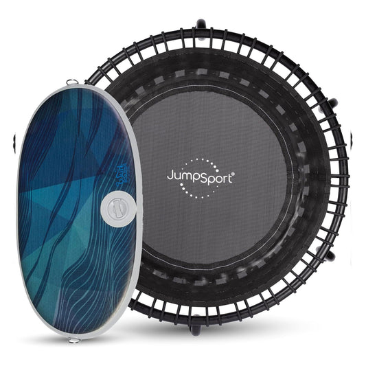 JumpSport 350 Fitness 39" Trampoline Bundled with Wurf Board Anti-Fatigue Mat