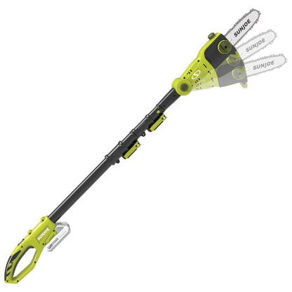 Sun Joe 24V Cordless Pole Chainsaw Electric Telescope Tree Trimmer, 24V-PS8-LTE