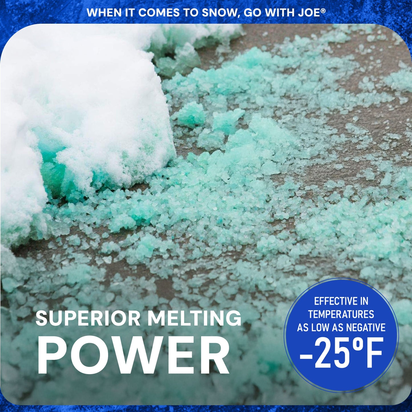 Blue Heat Ice Melt Pellets Deicer and Snow Removal for Driveway, 50 lb, AZ-BH-50