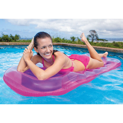 Intex Suntanner 18 Pocket Swimming Pool Beach Lounge Floating Raft with Pillow