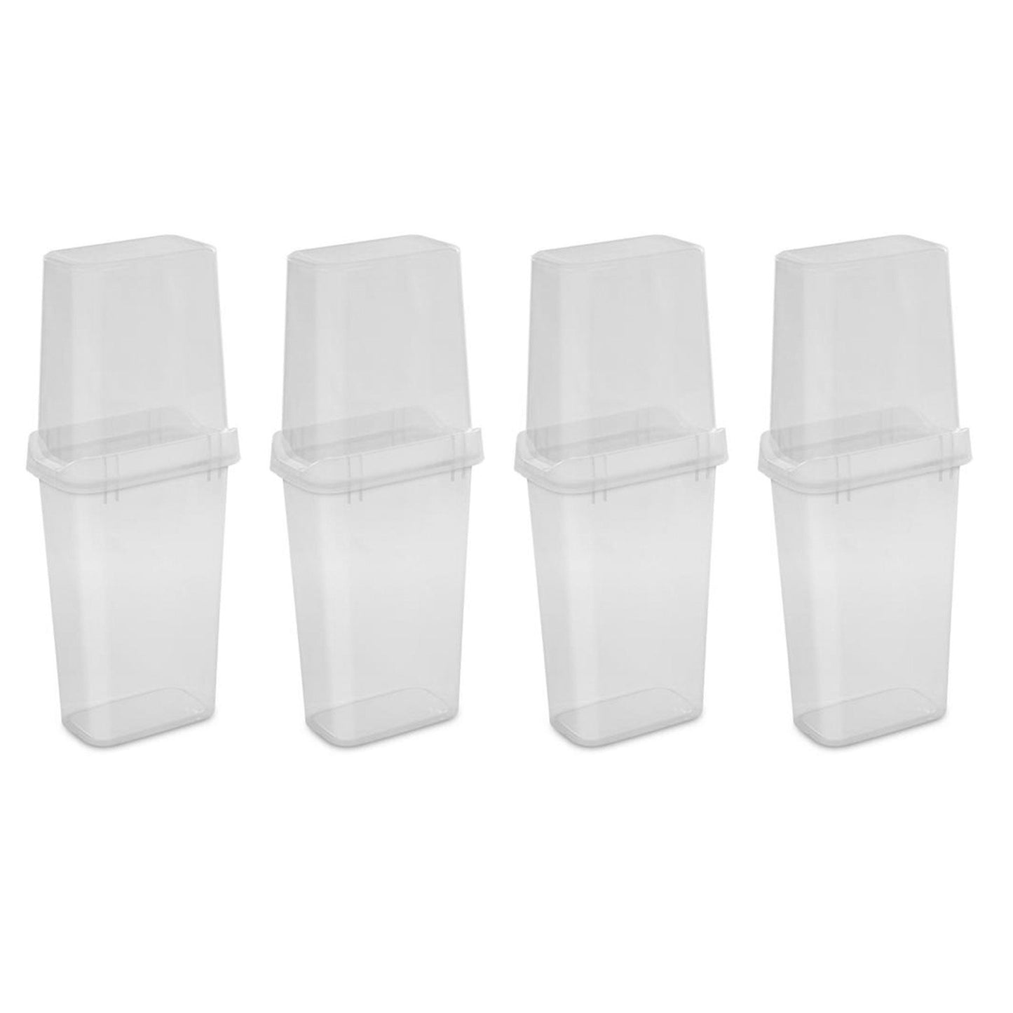 Sterilite 4 Pack Vertical Wrap Storage Box, Holds 25 Rolls, 40" Tall, Clear