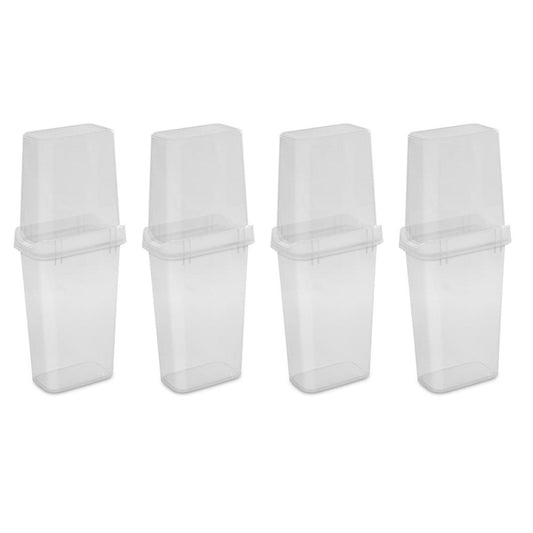 Sterilite 4 Pack Vertical Wrap Storage Box, Holds 25 Rolls, 40" Tall, Clear