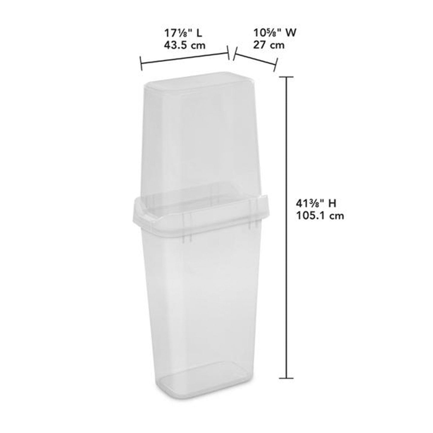 Sterilite 4 Pack Vertical Wrap Storage Box, Holds 25 Rolls, 40" Tall, Clear