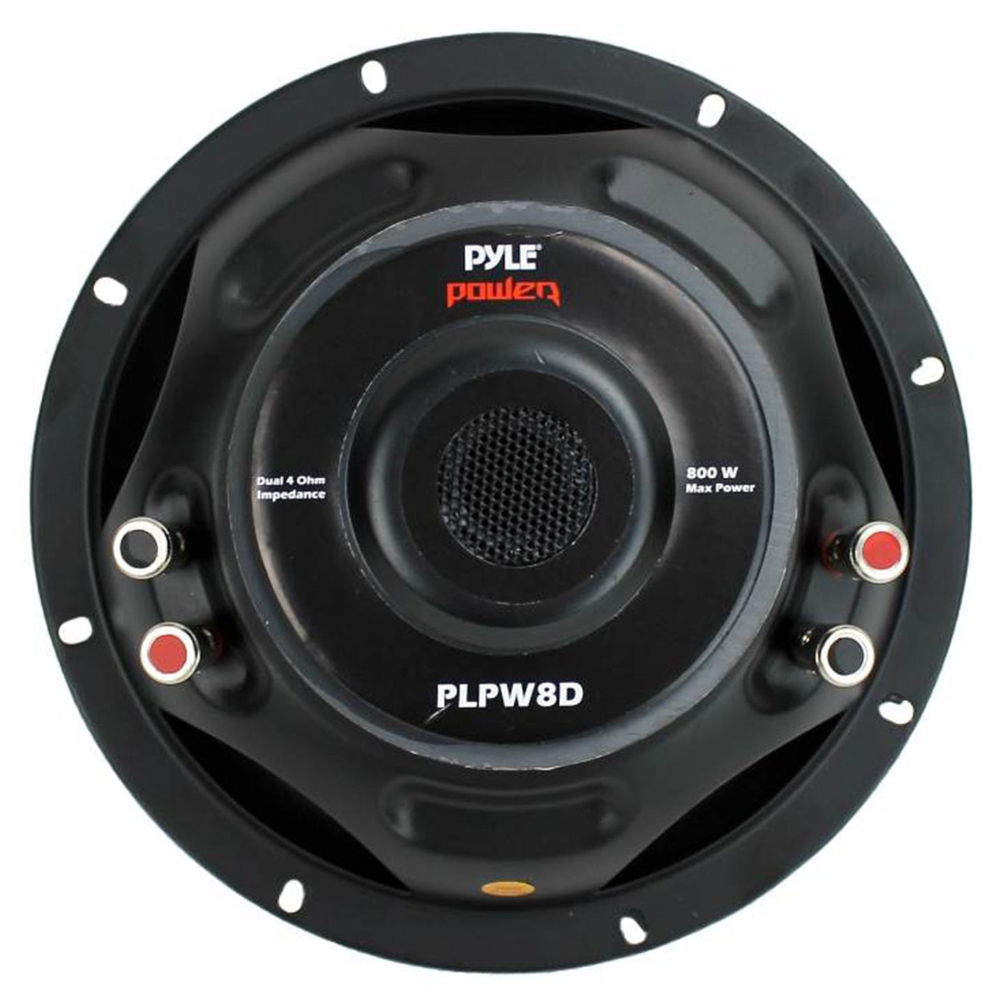Pyle 8 Inch 1600W DVC 4 Ohm Car Audio Subwoofer Speaker Set, Black (2 Pack)