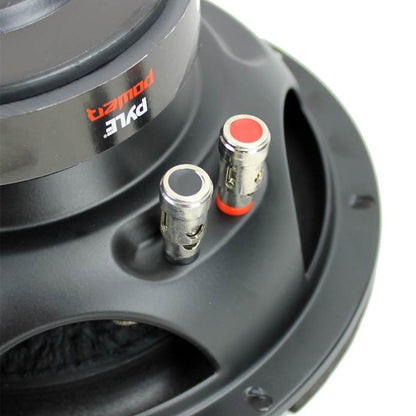 Pyle 8 Inch 1600W DVC 4 Ohm Car Audio Subwoofer Speaker Set, Black (2 Pack)