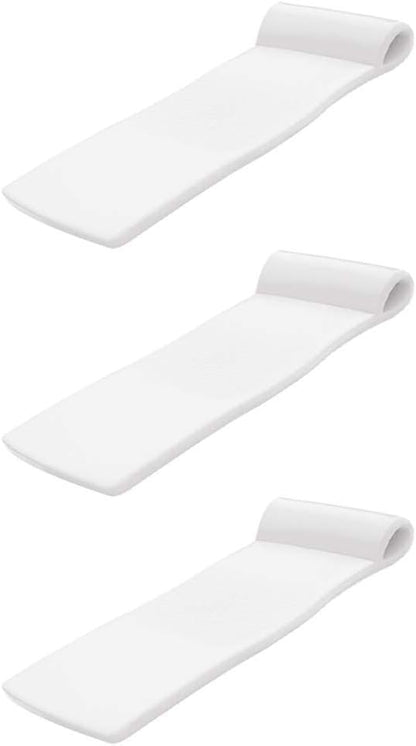 TRC Recreation Sunsation 70 Inch Thick Foam Raft Lounger Mat Pool Float (3 Pack)