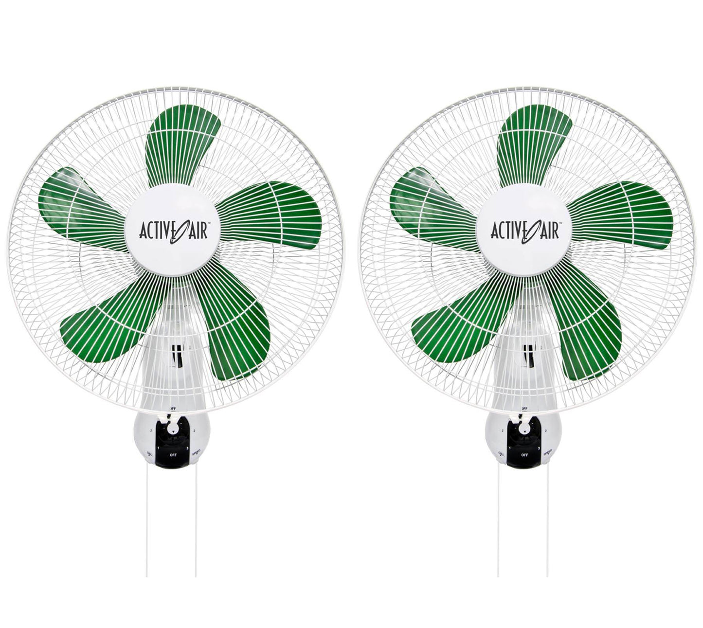 Active Air ACF16 16in 3-Speed Mountable Oscillating Hydroponic Grow Fan (2 Pack)