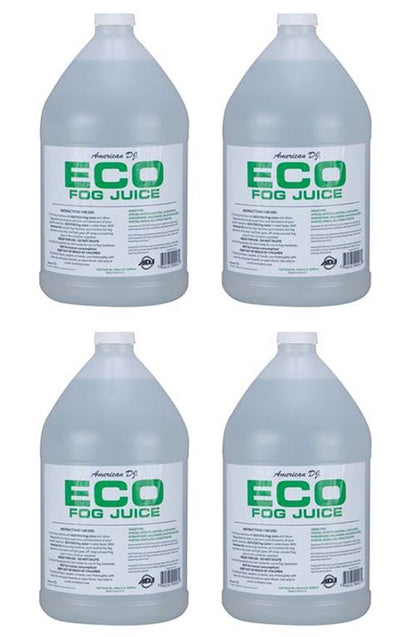 (4) AMERICAN DJ ECO-FOG/G Gallons of Fog/Smoke/Haze Machine Refill Liquid Juice