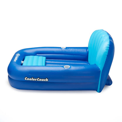 Swimline Solstice 64" Inflatable Cooler Couch Pool Float Raft Lounger, Blue