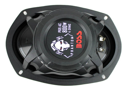 BOSS AUDIO P694C 6x9" 4-Way 800W Car Coaxial Stereo Speakers P69.4C 4 Ohm