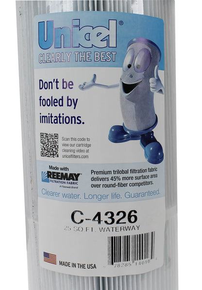 Unicel C-4326 Replacement 25 Sq Ft Pool Hot Tub Spa Filter Cartridge, 106 Pleats