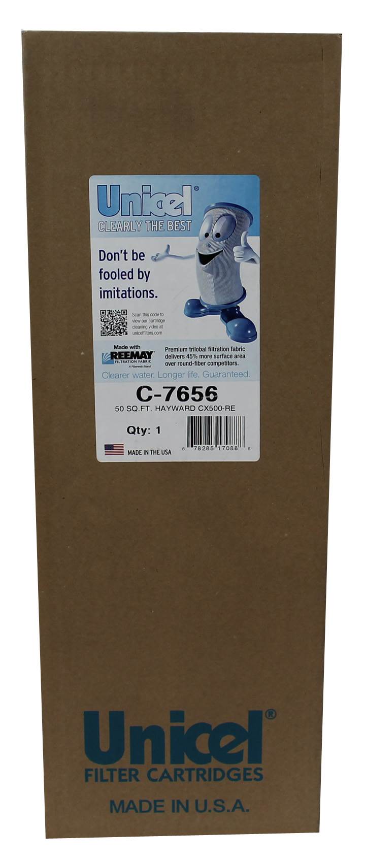 Unicel C-7656 Replacement 50 Sq Ft Pool Hot Tub Spa Filter Cartridge, 108 Pleats