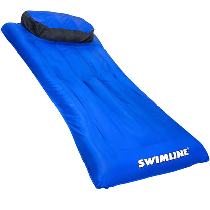Swimline Oversized Inflatable Swimming Pool Air Mattress Floating Raft, Blue