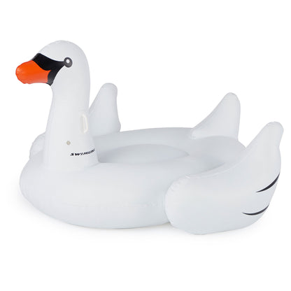 Swimline 90621 Giant Swan Inflatable Ride-On Swimming Pool Raft Float, White