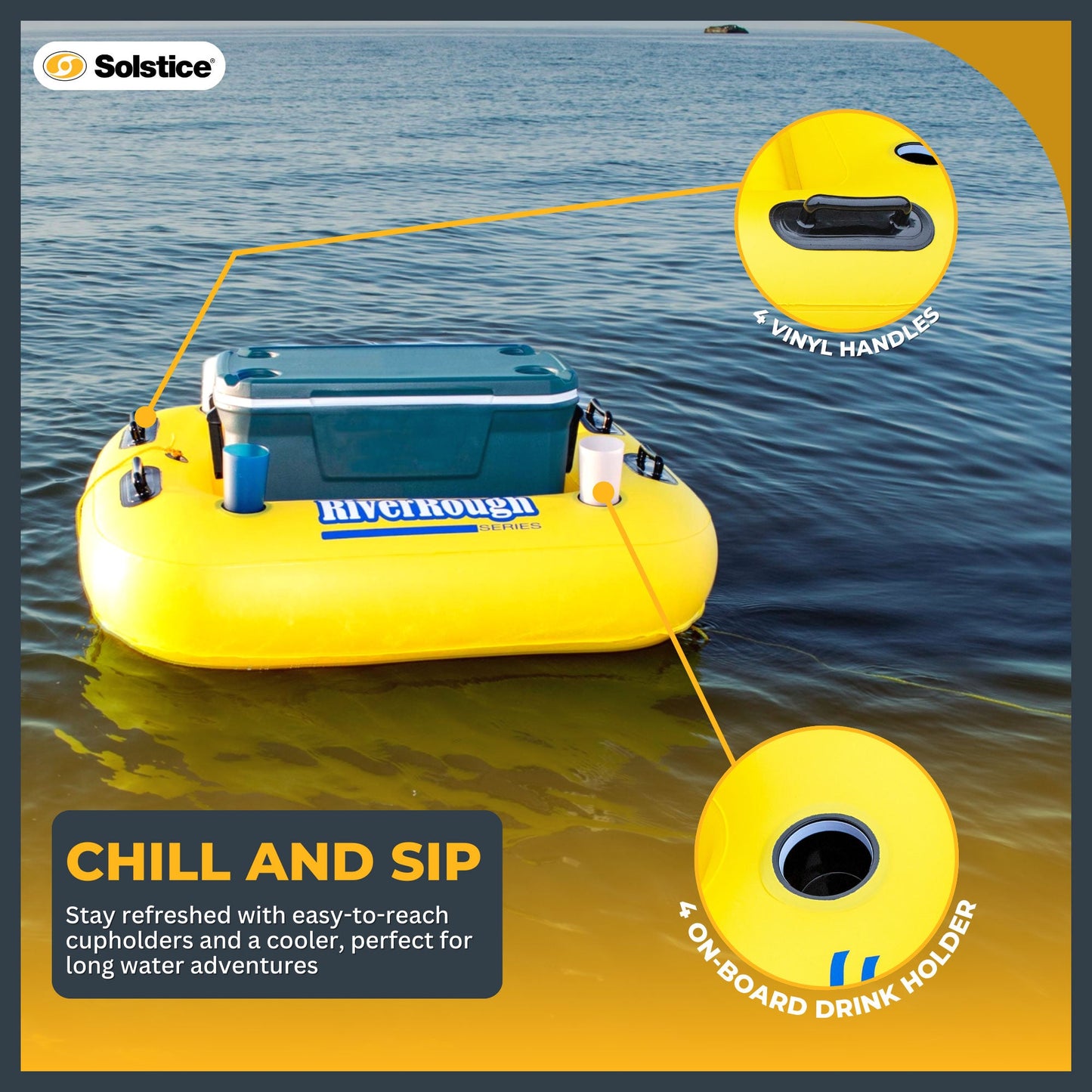 New Swimline 17075ST Swimming Pool River Rough Cooler Raft Heavy Duty Tube Float