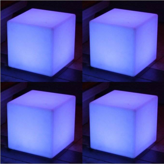 Main Access 16" Pool Spa Waterproof Color-Changing LED Light Cube Seat (4 Pack)