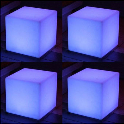 Main Access 16" Pool Spa Waterproof Color-Changing LED Light Cube Seat (4 Pack)