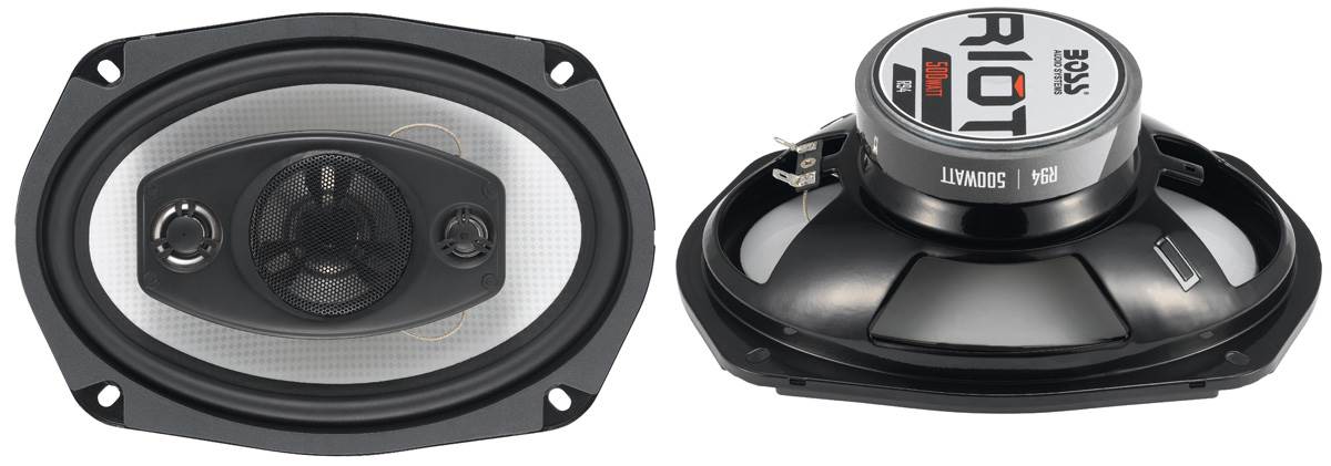 Boss Riot R94 6x9" 500W 4 Way Car and R63 6.5" 300W 3 Way Coaxial Audio Speakers