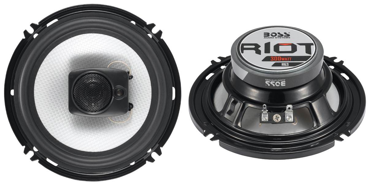 Boss Riot R94 6x9" 500W 4 Way Car and R63 6.5" 300W 3 Way Coaxial Audio Speakers
