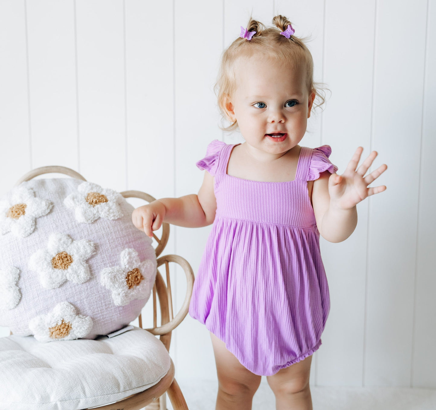 PURPLE RIB DREAM BUBBLE ROMPER