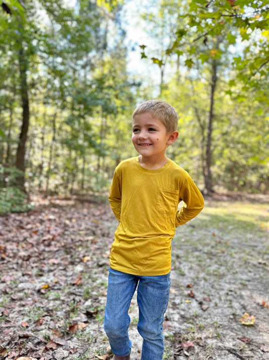 Fall bamboo long sleeve -mustard