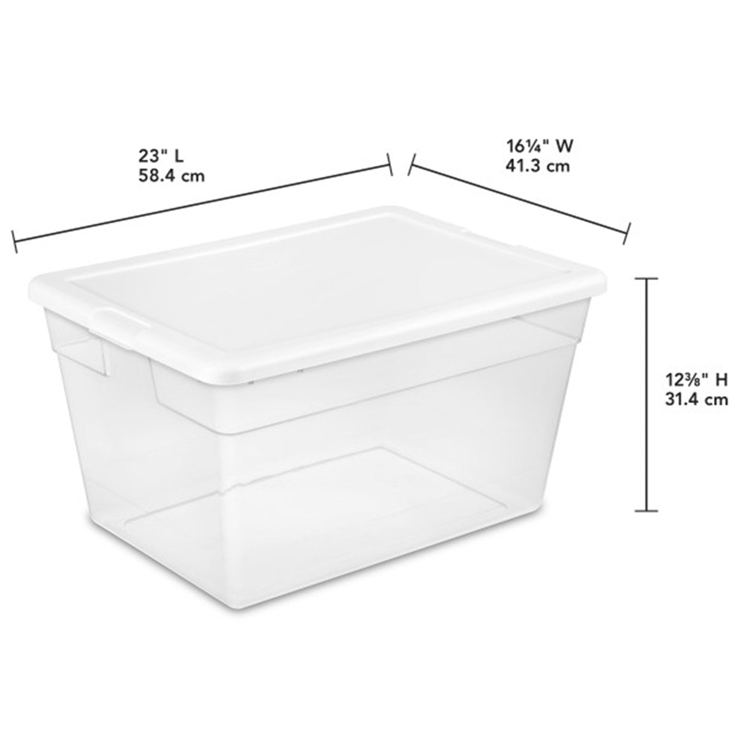 Sterilite 56 Quart Clear Plastic Storage Container Box and Latching Lid, 32 Pack