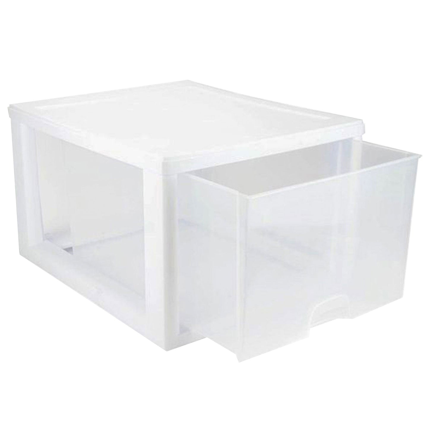 Sterilite 27 Quart Stacking Storage Drawer, Stackable Plastic Bin Drawer, 4 Pack