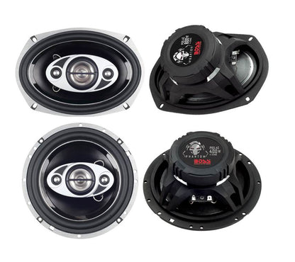 Boss P694C 6x9" 800W and  2) Boss P654C 6.5" 400W 4-Way Car Coaxial Speakers