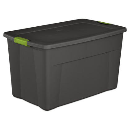 Sterilite 35 Gallon Storage Tote Box with Latching Container Lid, Gray (16 Pack)