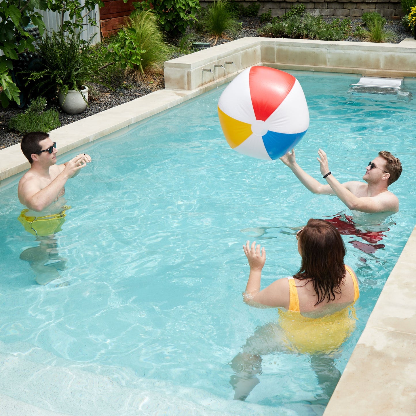 Swimline 90036 Inflatable 36 Inch Classic Rainbow Beach Ball for Pools or Lakes