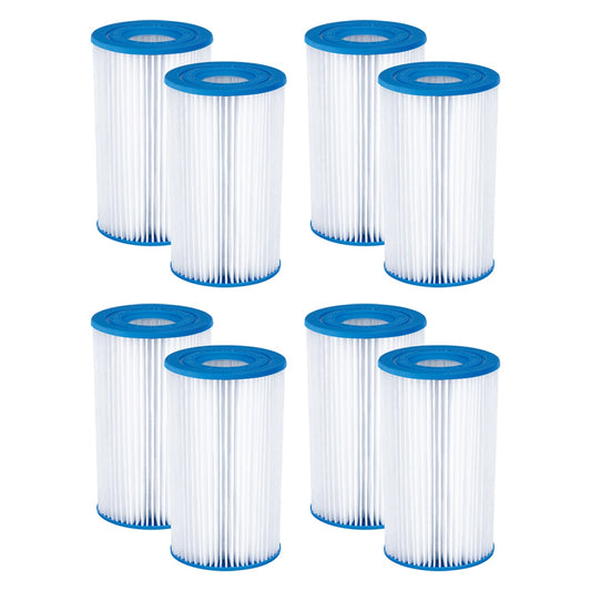Summer Waves P57000302 Replacement Type B Pool and Spa Filter Cartridge (8 Pack)