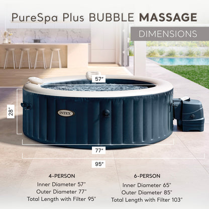 Intex 28429EP PureSpa Plus 77 x 28 Inch Hot Tub with Maintenance Accessory Kit