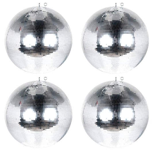 Eliminator Lighting EM16 Hanging Mirror Disco Ball for Parties, 16 Inch (4 Pack)