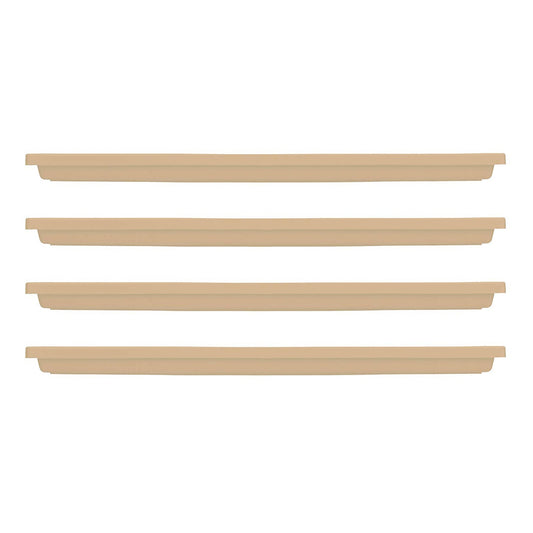 HC Companies Venetian 23.5 In Rectangular Flower Box Saucers, Sandstone (4 Pack)