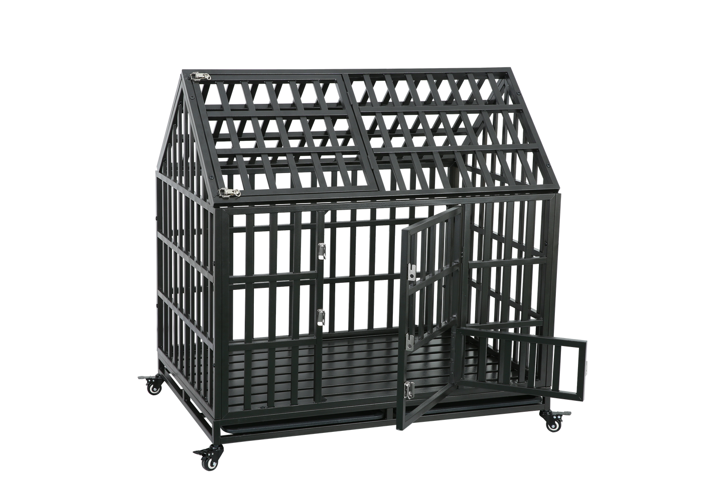 Heavy Duty Dog Cage pet Crate with Roof