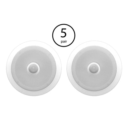 Pyle PDIC60 6.5 Inch 250 Watt 2 Way In Wall/Ceiling Home Speaker System (5 Pair)