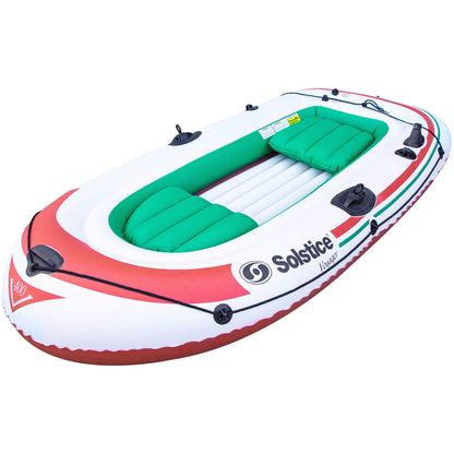 Swimline Solstice 30400 Voyager Inflatable 4 Person Fishing Leisure Boat Raft