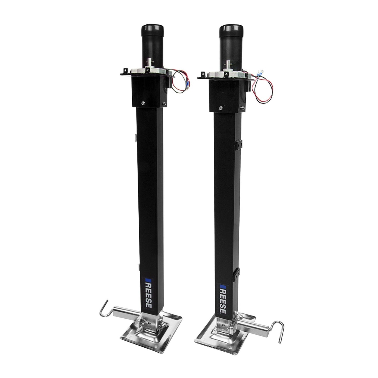 Reese 500708 Pair of Single Output Fifth Wheel Landing Jacks w/ Assembled Motors
